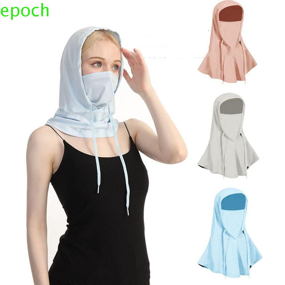 Epoch Mũ Chống Nắng Bằng Lụa Mát Kèm Mặt Nạ Che Mặt Thời Trang Mùa Hè Cho Nữ