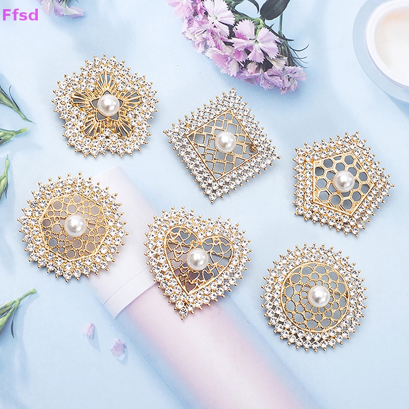 {Ffsd} Ghim Cài Áo Hình Đa Giác Đính Đá Thời Trang Đơn Giản