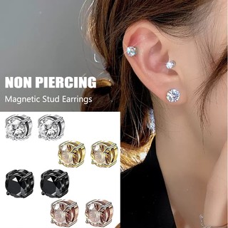 1 khuyên kẹp tai nam châm đính pha lê cho nam nữ