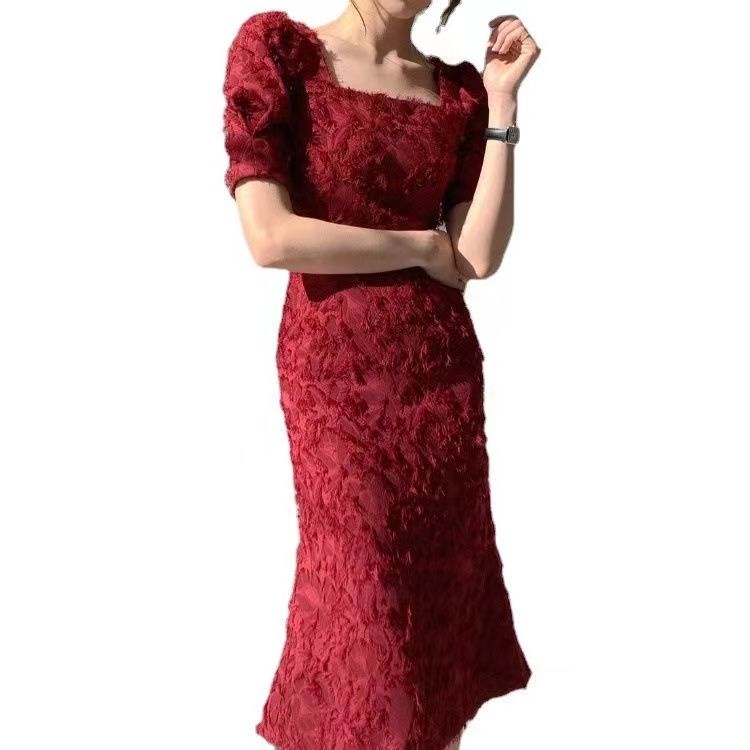 Đầm Hai Dây Mỏng Nhẹ Phối Tua Rua Phong Cách Hàn Quốc Cổ Điển Thời Trang Xuân Hè Cho Nữ