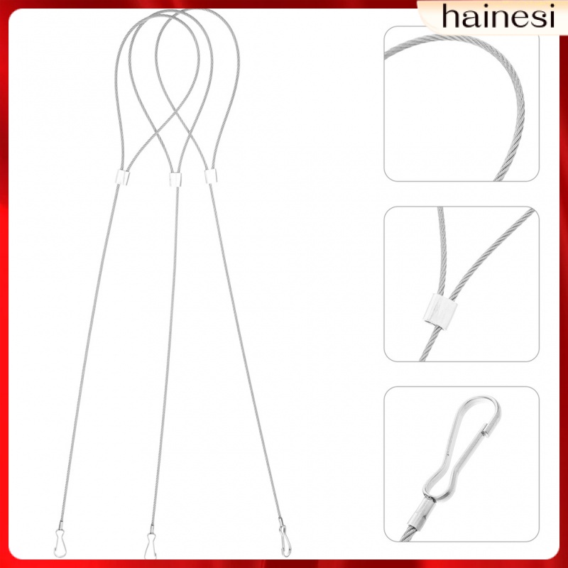 Bộ 3 Cái Chốt Cố Định Dây Cáp Cổng Bằng Thép Không Gỉ Chống Rơi Có Thể Điều Chỉnh