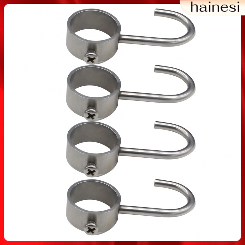 Bộ 4 Móc Treo Rèm Cửa Bằng Thép Không Gỉ Hình Tròn