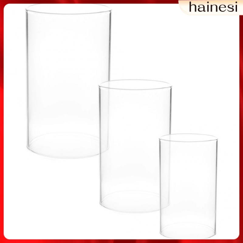 Bộ 3 Giá Đỡ Nến Bằng Thủy Tinh Dùng Trang Trí Nhà Cửa