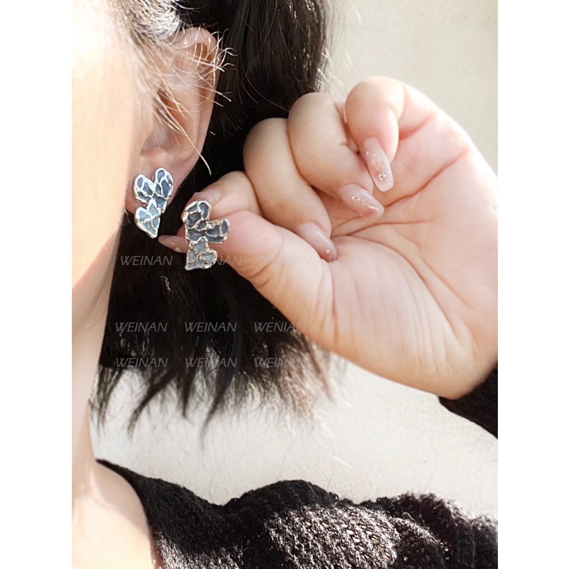 Bông Tai Hình Trái Tim Màu Sắc Thời Trang Dành Cho Nữ