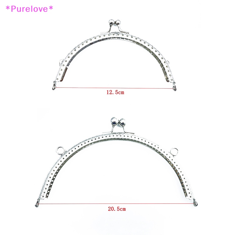 1 Khung Khóa Túi Xách Bằng Bạc Bóng 8.5 / 10.5 / 12.5 / 15.5CM DIY Mới