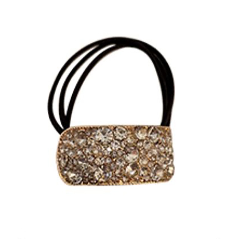 Dây Buộc Tóc Đính Đá Lấp Lánh Phong Cách Hàn Quốc Mới Cho Nữ