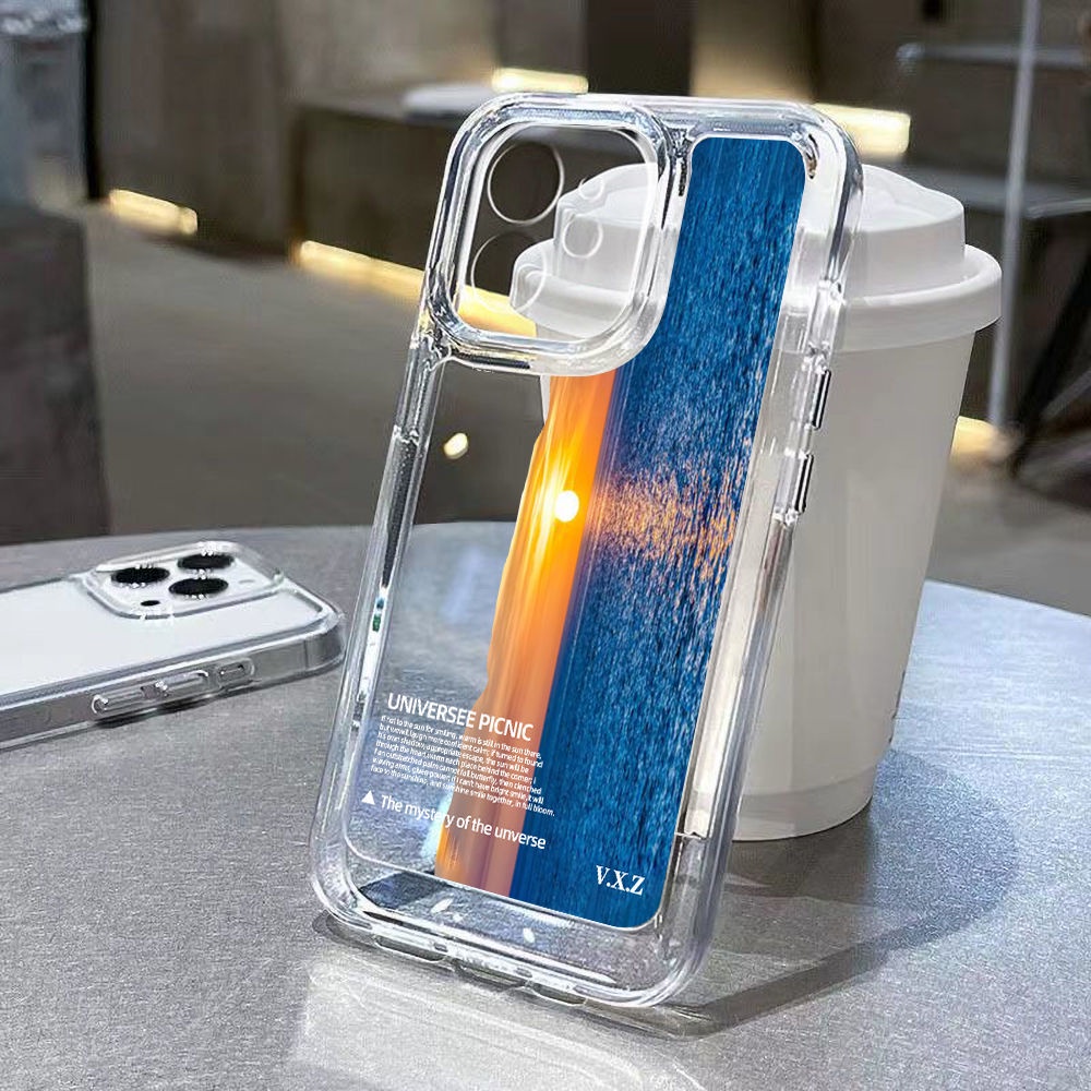 Ốp Điện Thoại TPU Mềm Chống Sốc Hình Hoàng Hôn Cho iphone 14 pro max 11 Promax 11 12 / 13 / 6 / 7 / 8plus / X max