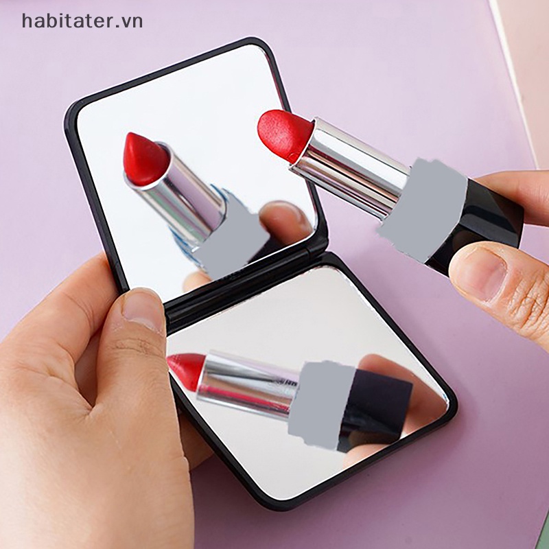 Gương Trang Điểm Mini Hình Vuông Gấp Gọn Tiện Dụng