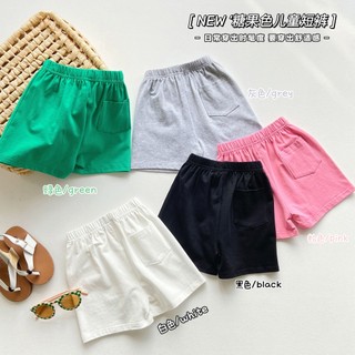 Hàng Có Sẵn Quần Short Thể Thao Dáng Rộng Mỏng Màu Trơn Phong Cách Hàn Quốc Đơn Giản Mùa Hè Dành Cho Bé Trai Bé Gái