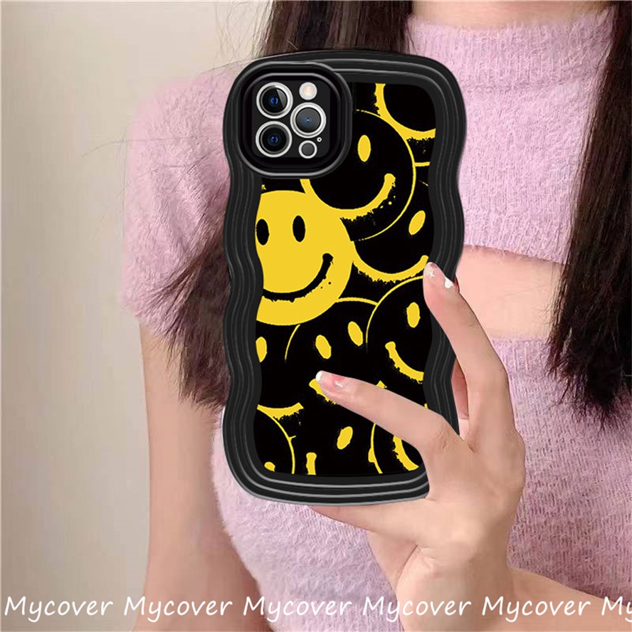 Ốp Điện Thoại Silicon Mềm Họa Tiết Mặt Cười Graffiti Cho iPhone 14 13 12 11 Pro Max X XR Xs Max 6 7 8 Plus