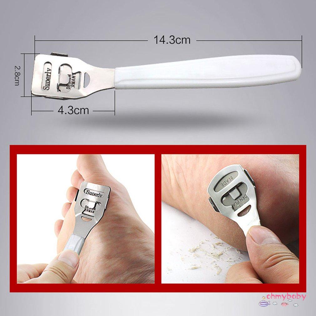 [OMB] Chuyên Nghiệp Nhẹ Nhàng Tẩy Da Chân Bộ Dụng Cụ Chăm Sóc Bàn Callus Remover Tế Bào Chết Làm Móng Bằng Thép Không Gỉ [Z/10]