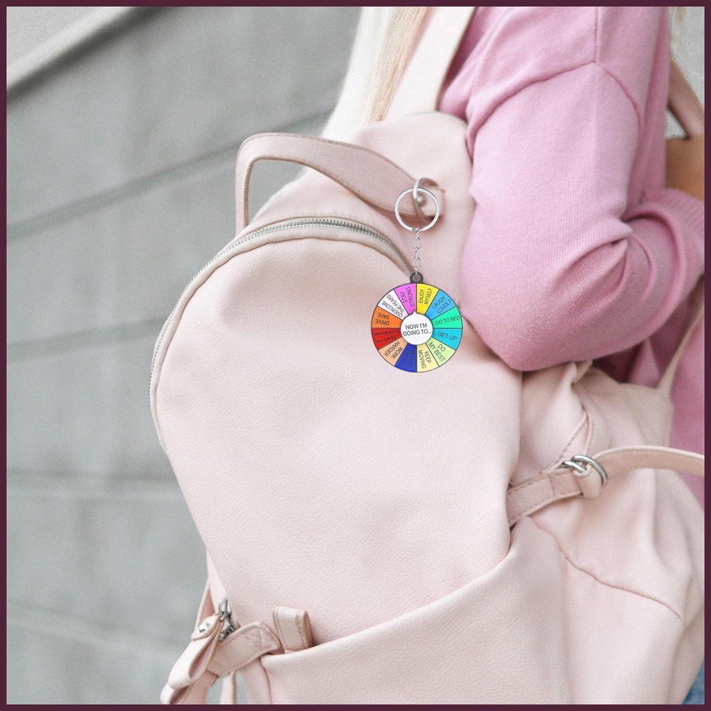 Móc Khóa Xoay Hình Cầu Vồng Đính Đá Thời Trang Cho Nam Và Nữ