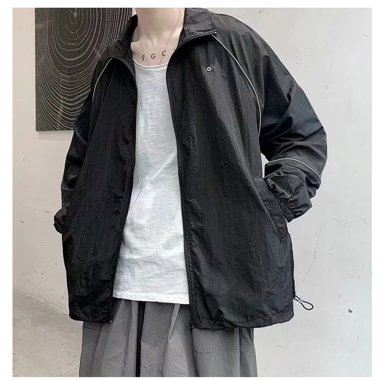 Áo Khoác Sơ Mi Dáng Rộng Mỏng Màu Trơn Đơn Giản Chống Tia UV Phong Cách Hàn Quốc Thời Trang Mùa Hè Mới Cho Nam