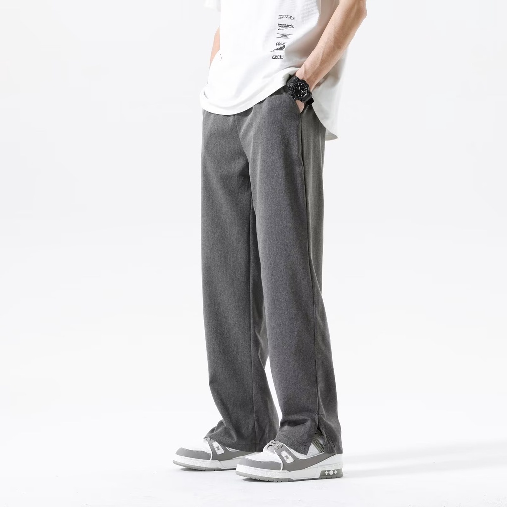 Quần Dài Thể Thao Dáng Suông Rộng Xẻ Tà Kiểu Đường Phố Mỹ Thời Trang Mùa Xuân Cho Nam