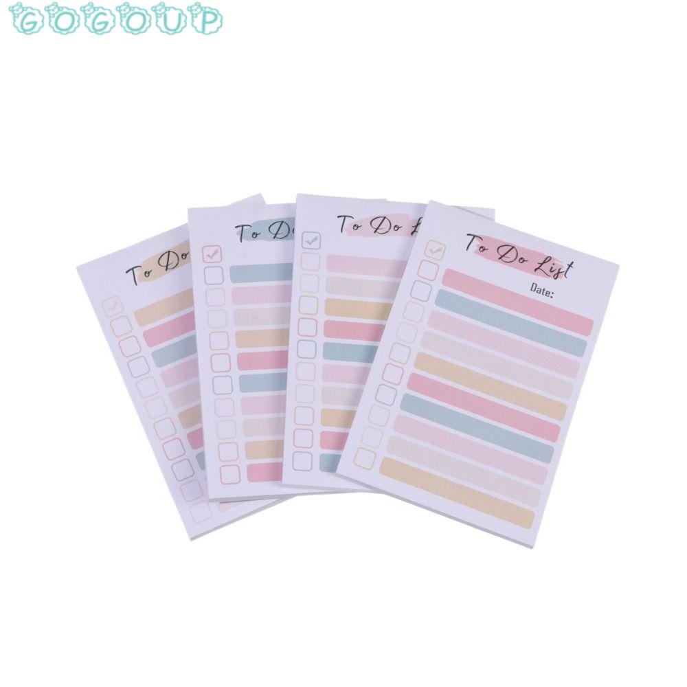 Set 4 Tập Giấy Ghi Chú Lên Kế Hoạch Màu Sắc Ngọt Ngào