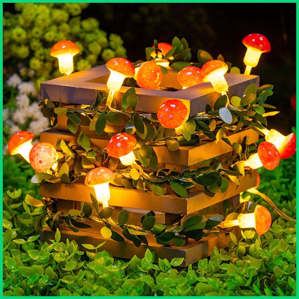 Dây Đèn LED Hình Nấm Trang Trí Sân Vườn / Tiệc Cưới / Giáng Sinh