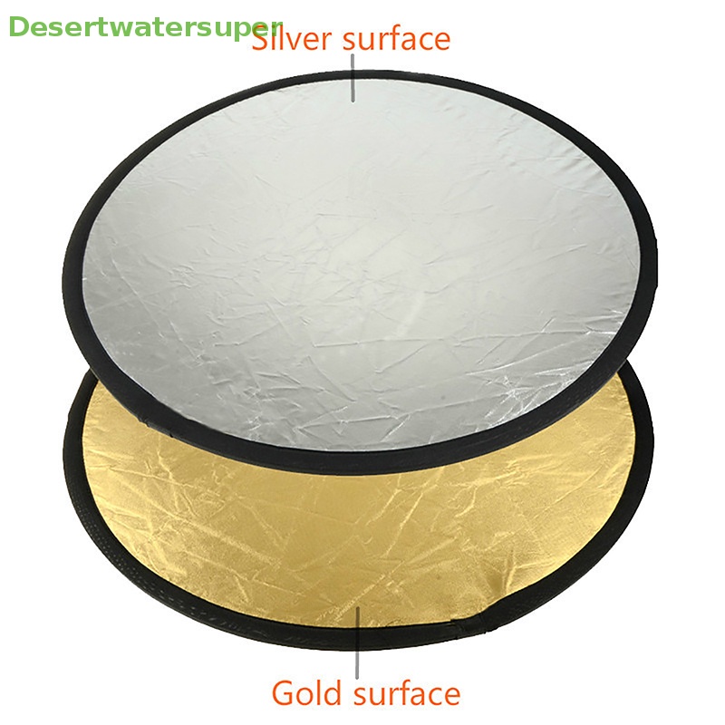 Đèn Phản Quang Hình Tròn Mini 30CM Màu Vàng / Bạc 2 Trong 1 Có Thể Gập Lại Hỗ Trợ Chụp Ảnh