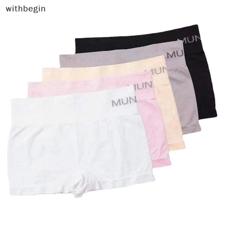 Quần Lót Boxer Cotton Ngắn Không Đường May Định Hình Cơ Thể Thời Trang Cho Nữ