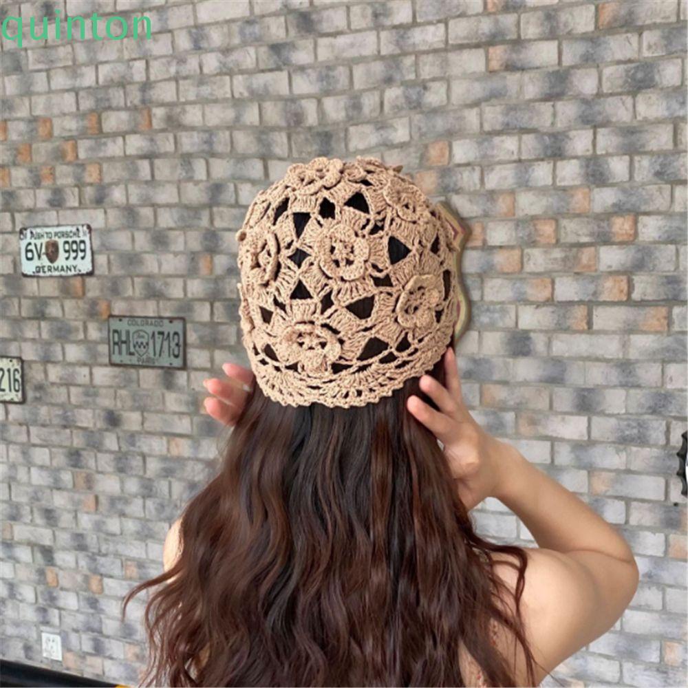 Mũ Len Dệt Kim Thủ Công Thiết Kế Đục Lỗ Thời Trang Hàn Quốc