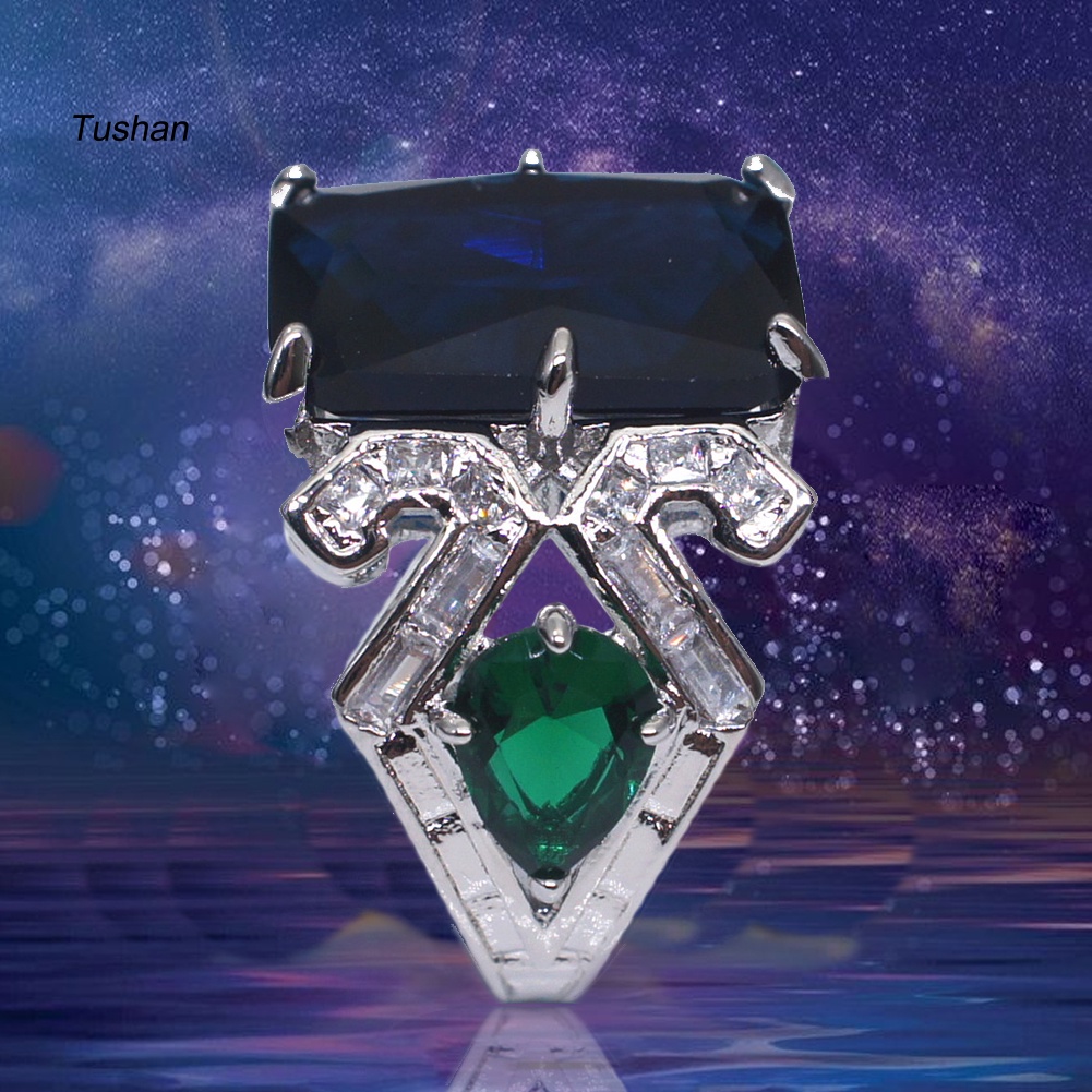 Nhẫn Mặt Vuông Đính Đá Sang Trọng Cho Nữ