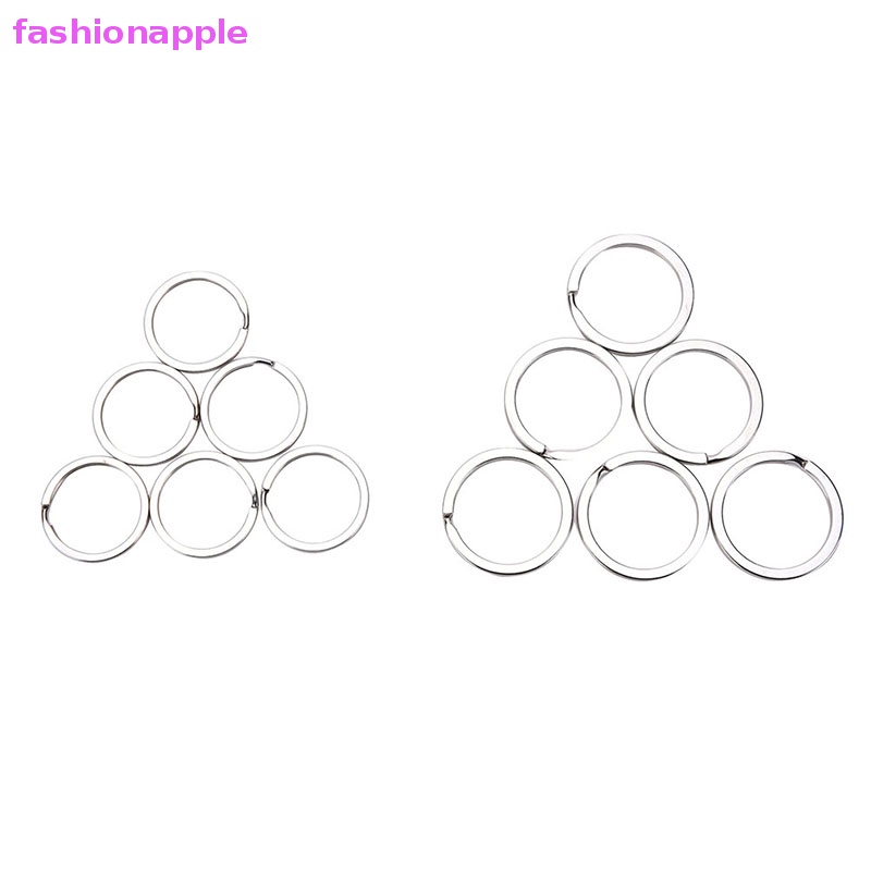 Set 100 Móc Khóa Tròn Bằng Thép Không Gỉ 2 Kích Cỡ