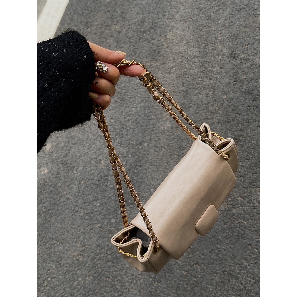 Túi Đeo Vai / Kẹp Nách Phối Dây Xích Thời Trang Cao Cấp Phong Cách Retro Cho Nữ