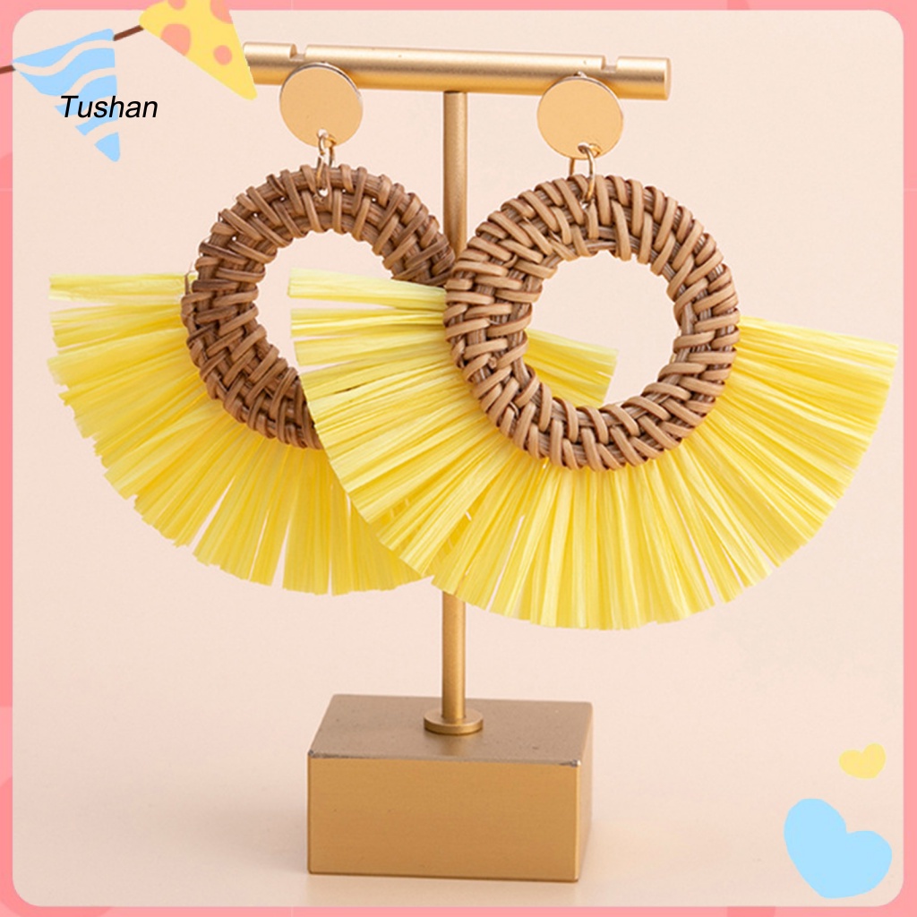 Bông Tai Tua Rua Phong Cách Dân Tộc Thanh Lịch Cho Nữ