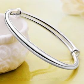 Vòng Đeo Tay Mạ Bạc Đơn Giản Thời Trang Cho Nữ