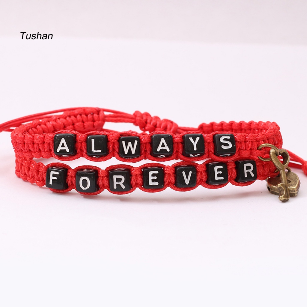 Set 2 Vòng Tay Bện Dây Lãng Mạn Cho Cặp Đôi