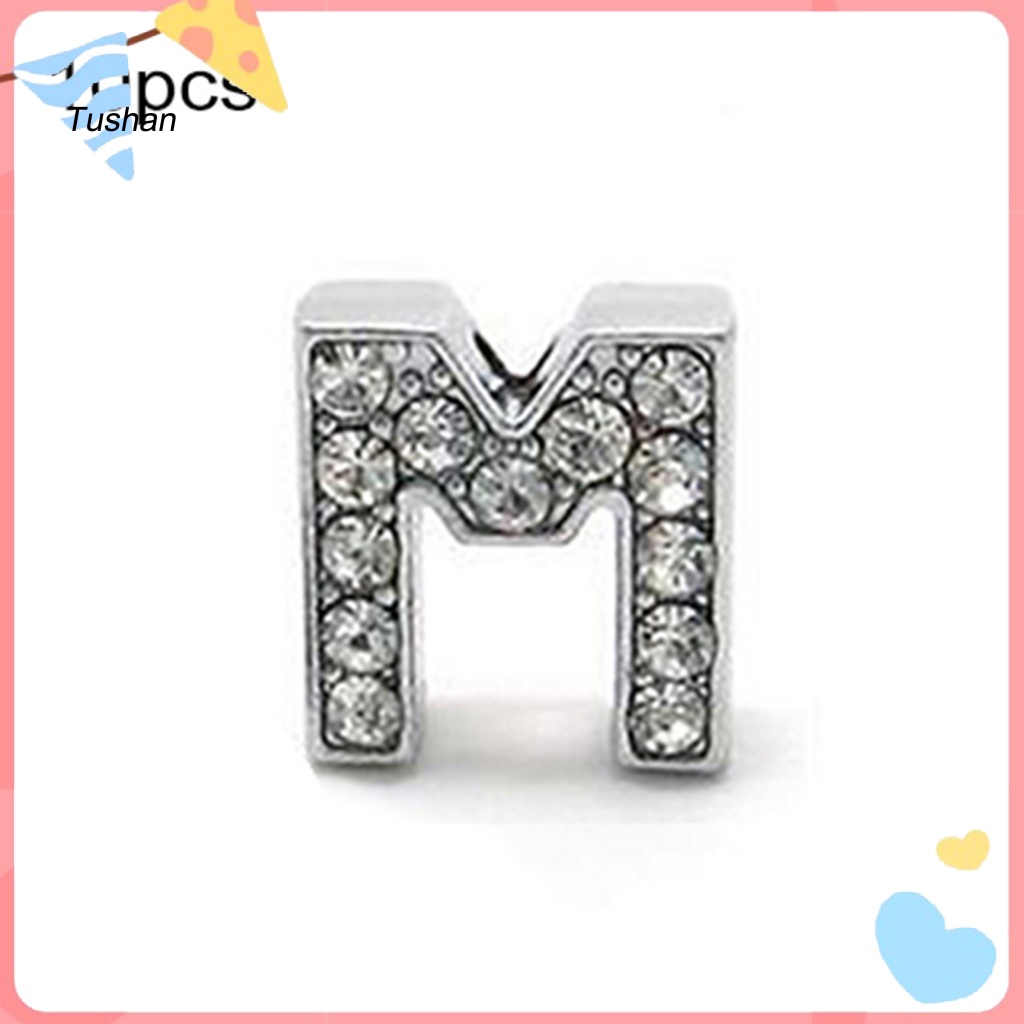 Set 10 Hạt Đá 8mm In Chữ Cái A-Z Dùng Để Làm Vòng Tay Da DIY