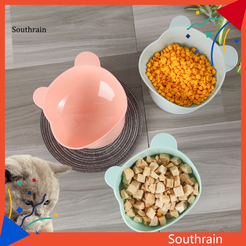 Tô Đựng Thức Ăn Cho Thú Cưng Chống Rơi Vỡ Chống Thấm Nước Hình Gấu Nghiêng
