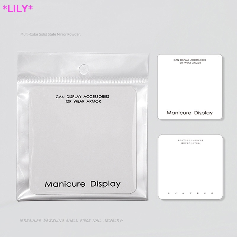 Lily 10Pcs Nail Bao Bì Hiển Thị Các Tông Móng Tay Giả Thẻ Cho Báo Chí Trên Móng Tay Uuu