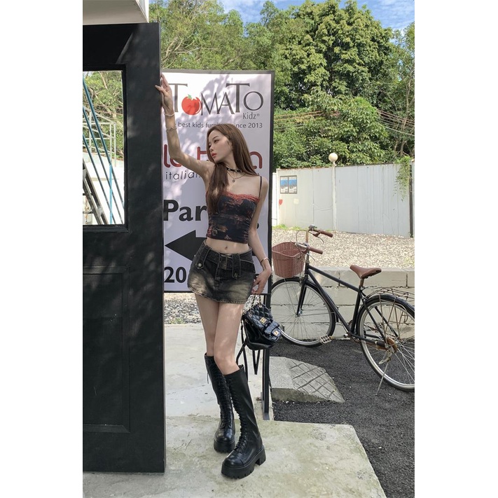 Áo Hai Dây Họa Tiết Hoa Thiết Kế Mới Thời Trang Mùa Hè Theo Phong