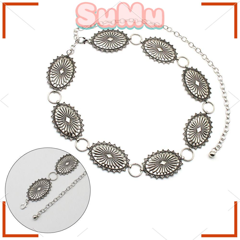 SUMU Dây Đeo Thắt Lưng Dạng Xích Bằng Kim Loại Phong Cách Boho Cho Nữ