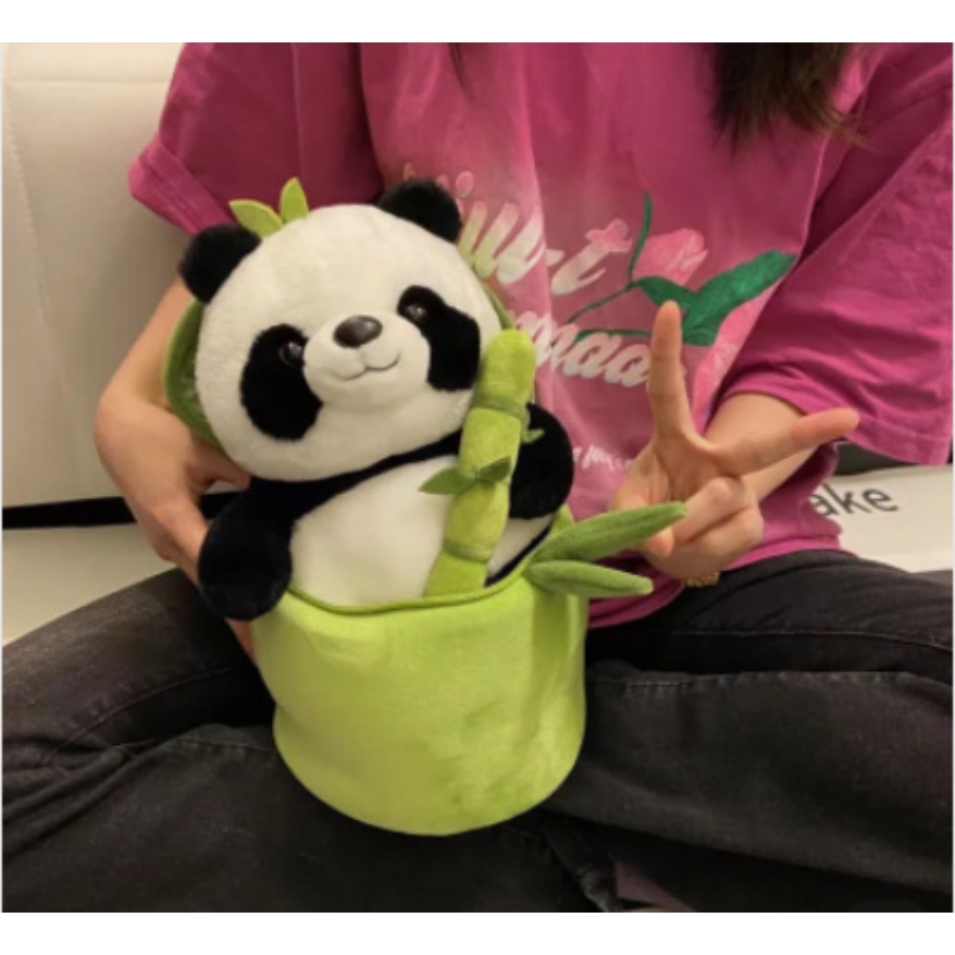 🔥Giao hàng nhanh chóng🔥 Dễ thương tre ống gấu trúc sang trọng kawaii nước mắt gấu trúc nhồi bông thú bông plushie siêu mềm ôm gối