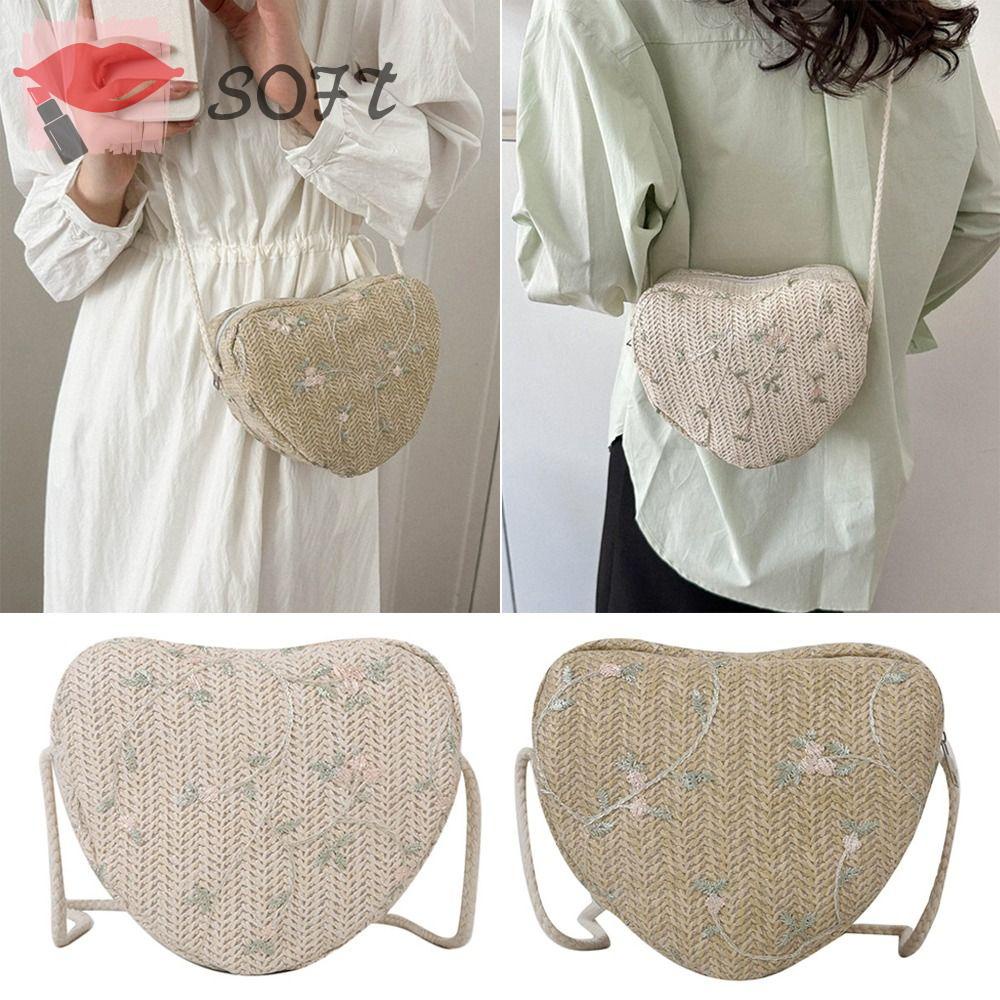 Túi Rơm Hình Trái Tim Thời Trang Mùa Hè