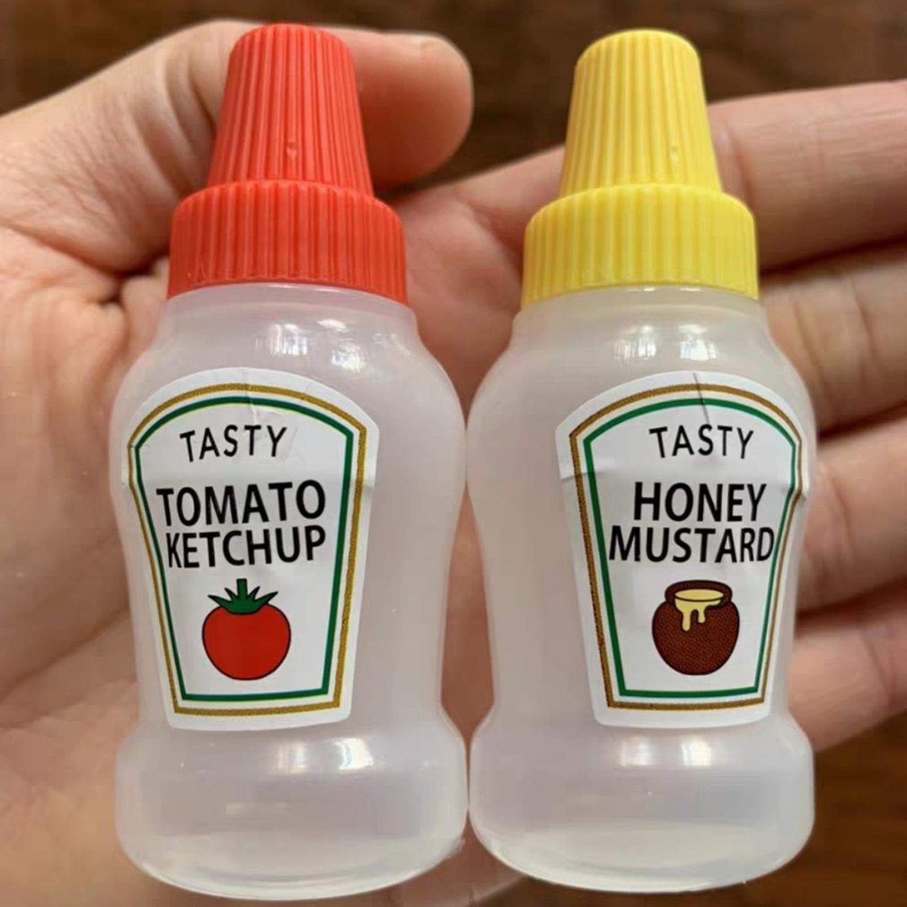 =Christmas=Mini Tomato Ketchup Bottle Portable Sauce Container Salad Dressing Container
