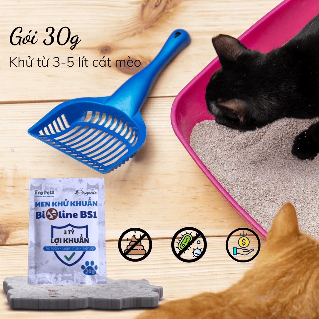 Men khử khuẩn Bioline BS1 dùng cho cát mèo