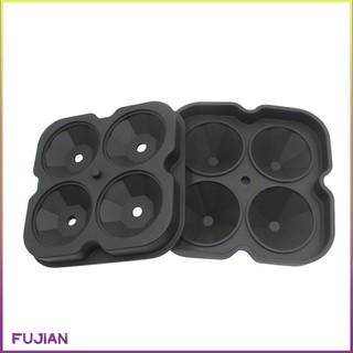 4 Hole Diamond Ice Tray Silicone Cream Maker Mould Fruit Cube Mold [B/8]