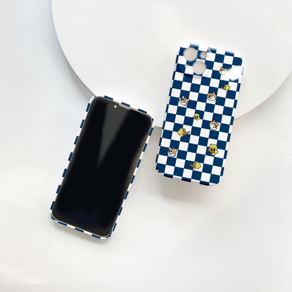 Ốp Điện Thoại Cứng Họa Tiết Kẻ Ô Cho Iphone 137 Lỗ max11 12 / 8 14 pro / Fine NQPM