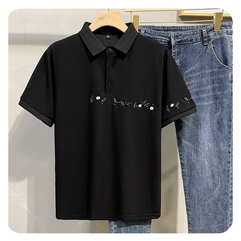 Áo Thun POLO Cotton Tay Ngắn Cỡ Lớn Đơn Giản Thời Trang Mùa Hè Cho Nam