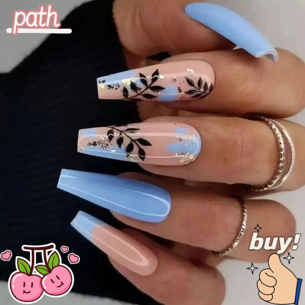 PATH Set 24 Móng Tay Giả Họa Tiết Truyện Tranh Dễ Thương