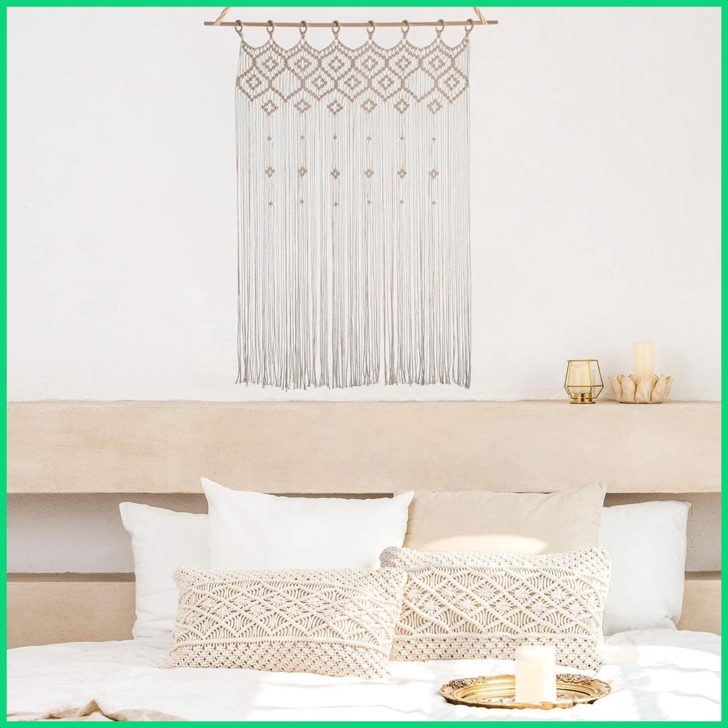 Macrame Đan Sợi Thủ Công Treo Tường Trang Trí Phong Cách Bohemian