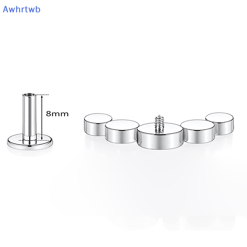 Awhrtwb Thời Trang Trang Sức Môi Kiểu Hình Trụ Bằng Thép Không Gỉ Phong Cách Đơn Giản Dễ Phối Đồ Mới