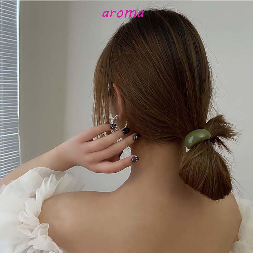 Dây Cột Tóc Đuôi Ngựa Hình Tròn Phong Cách Hàn Quốc Tinh Tế Thời Trang Cho Nữ