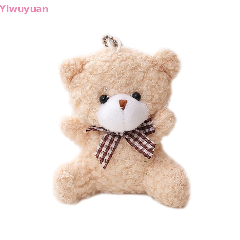 < Yiwuyuan > Móc Chìa Khóa Hình Thú Nhồi Bông / Thỏ / Gấu Dễ Thương Chất Liệu Cotton Mềm Mại Cho Bé Gái