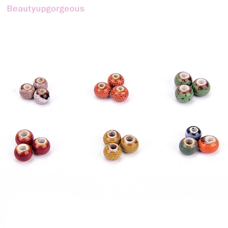 50 Hạt Xỏ Lỗ Bằng Sứ Hình Hoa 6mm Dùng Làm Trang Sức DIY