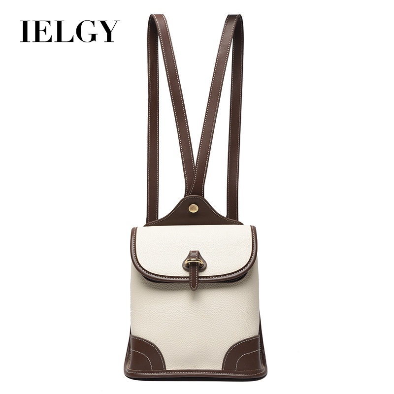 Ba Lô Mini Bằng Da Pu Màu Tương Phản Phong Cách Hàn Quốc Cho Nữ