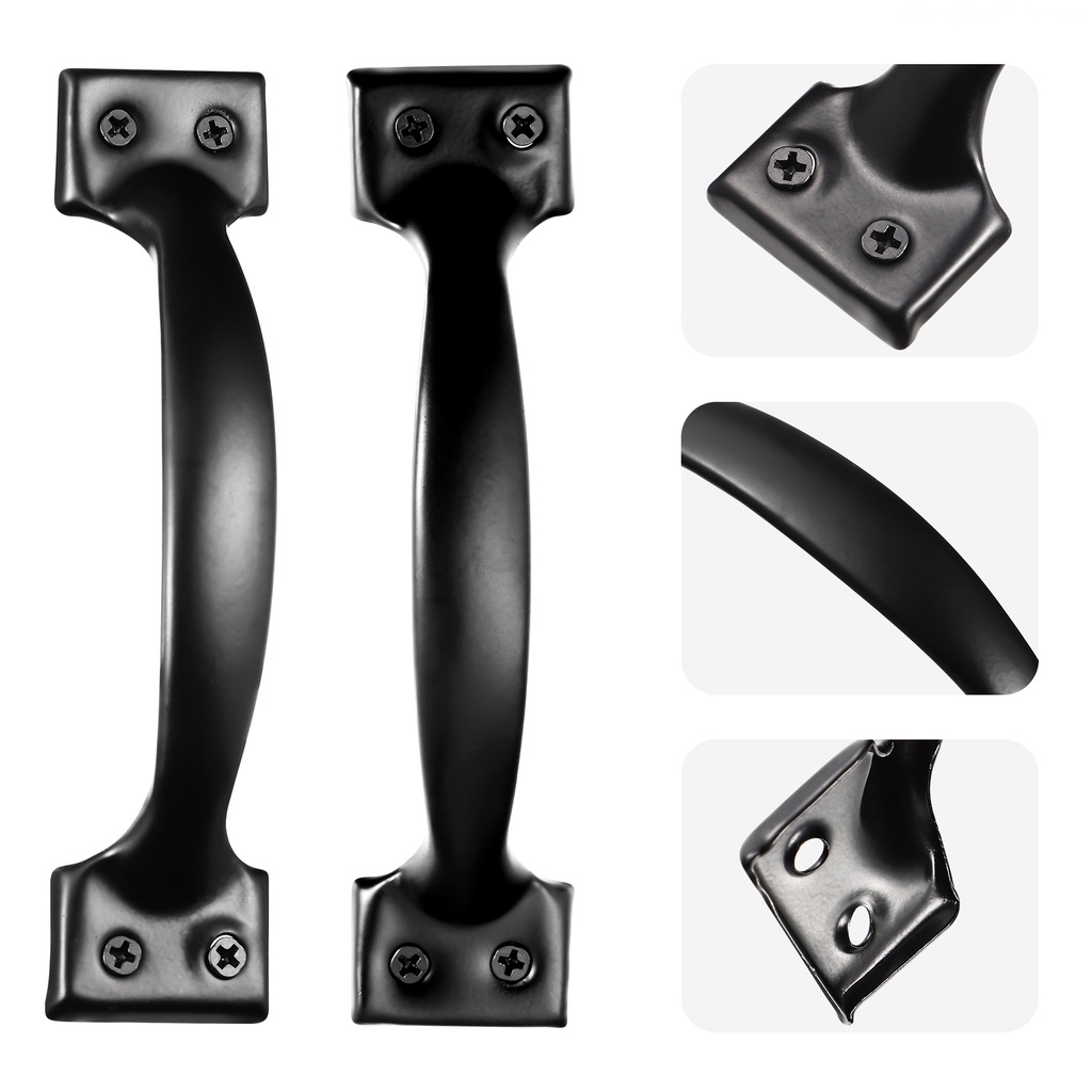 Set 10 Tay Nắm Cửa Màu Đen Ánh Kim