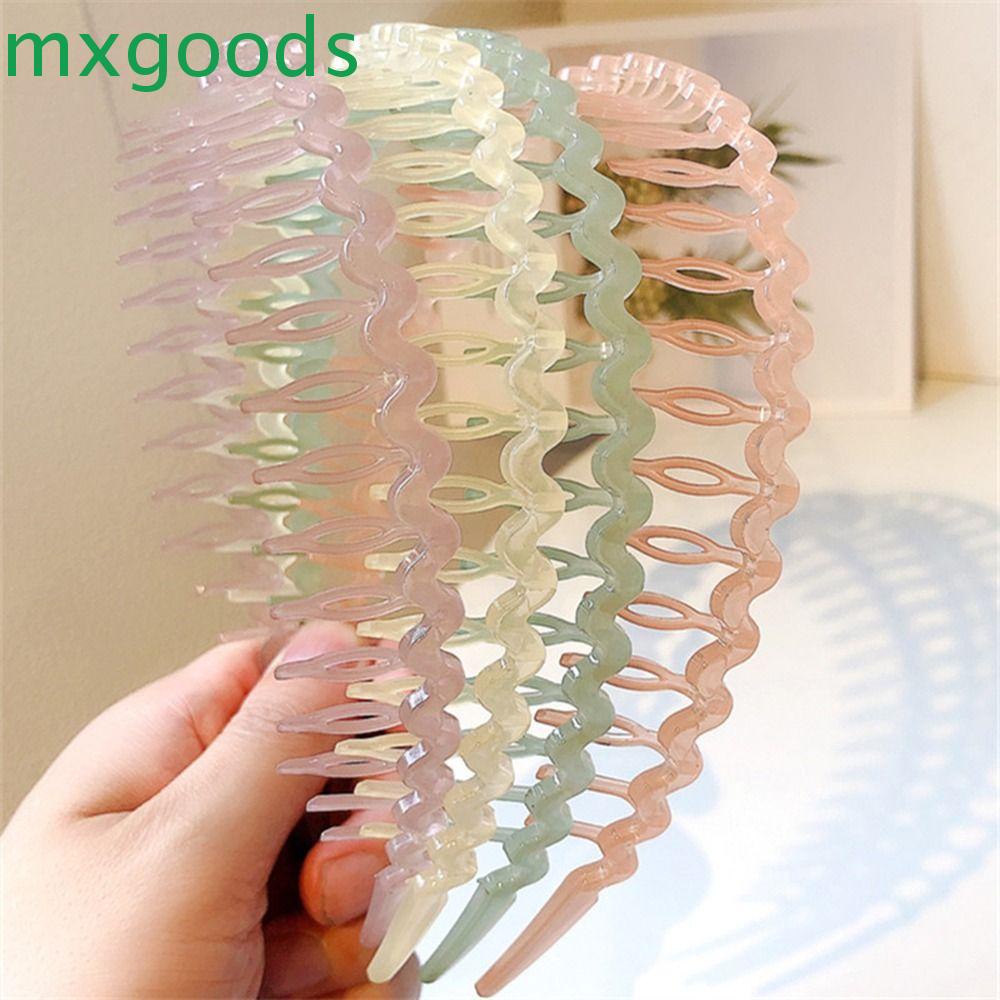 Băng đô cài tóc rửa mặt Răng Cưa Họa Tiết Gợn Sóng Thời Trang Dành Cho Nữ